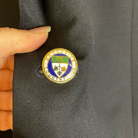 VINTAGE NAVY BLAZER - Italian Made - of Super 120’s Merino Wool w/cool buttons - Picture 4 of 7